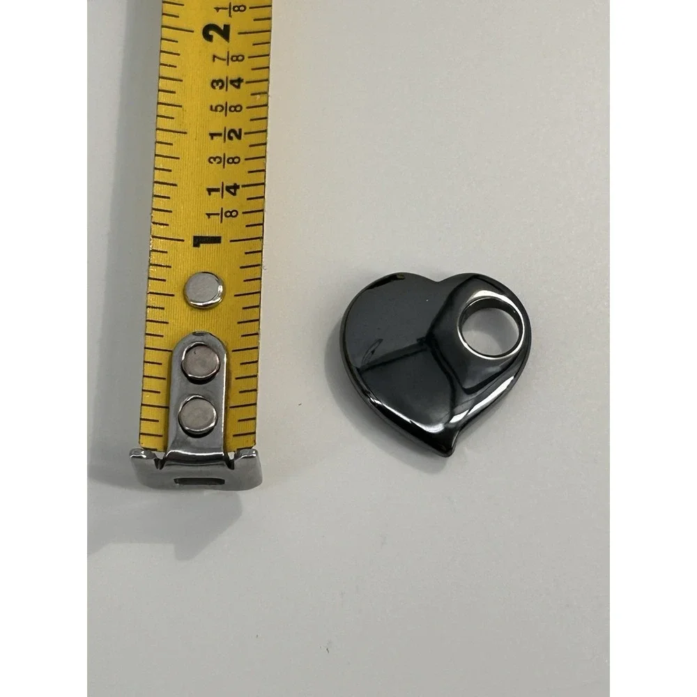 Vintage Smooth‎ Heart Onyx Pendant